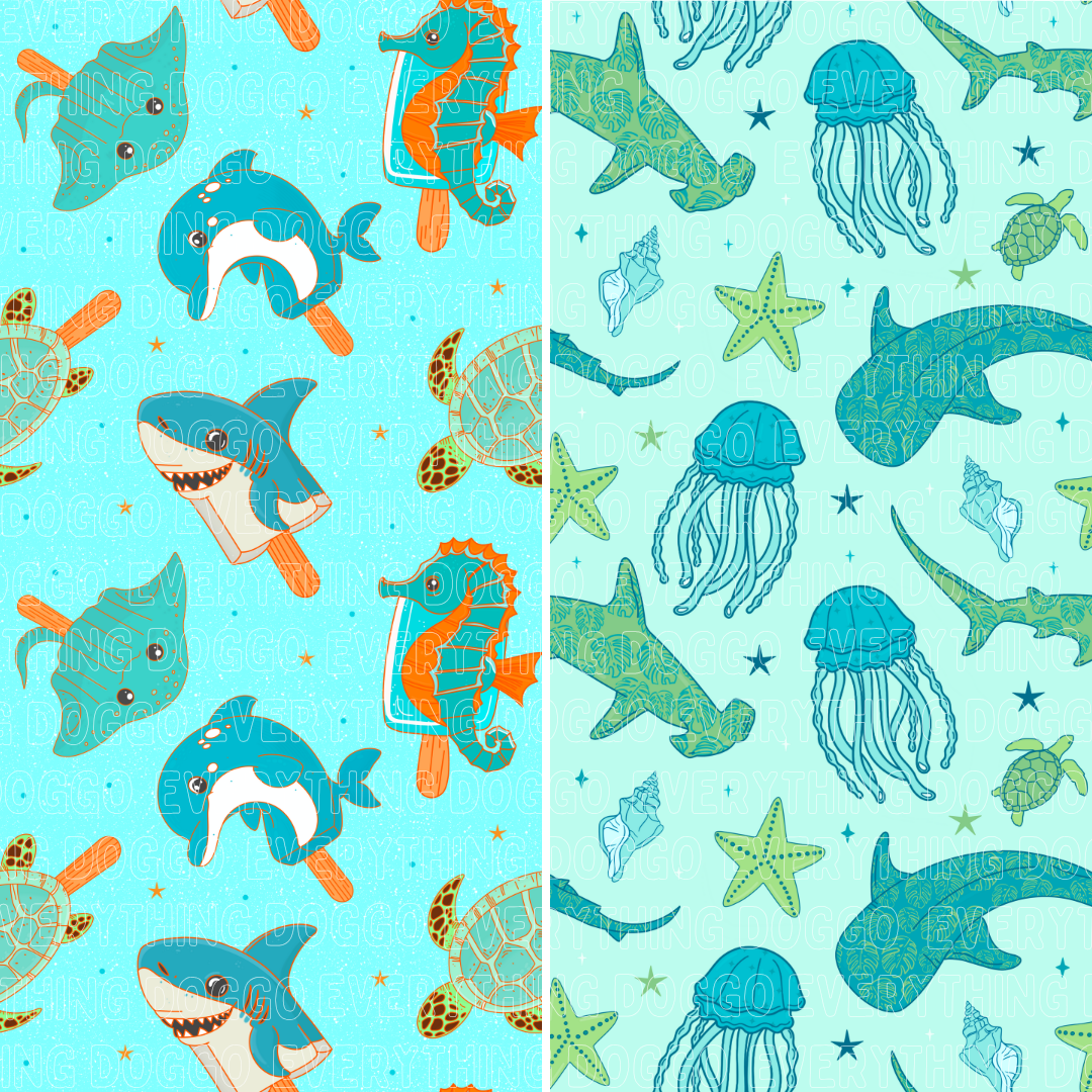 Ocean Pops - Active Snap On Bandana (Reversible)