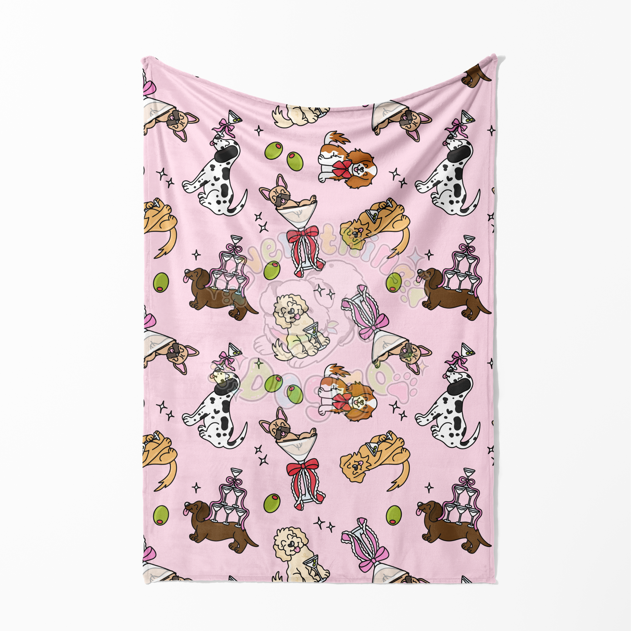 Martini Pups - Minky Blanket