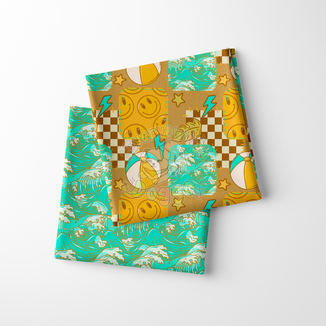 Summer Waves - Active Snap On Bandana (Reversible)
