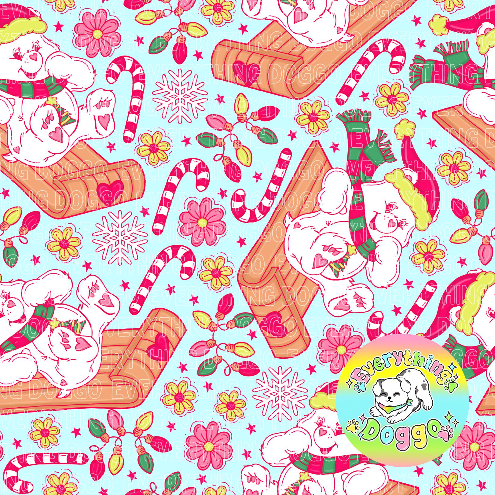 Winter Sledding Bears - Bandana