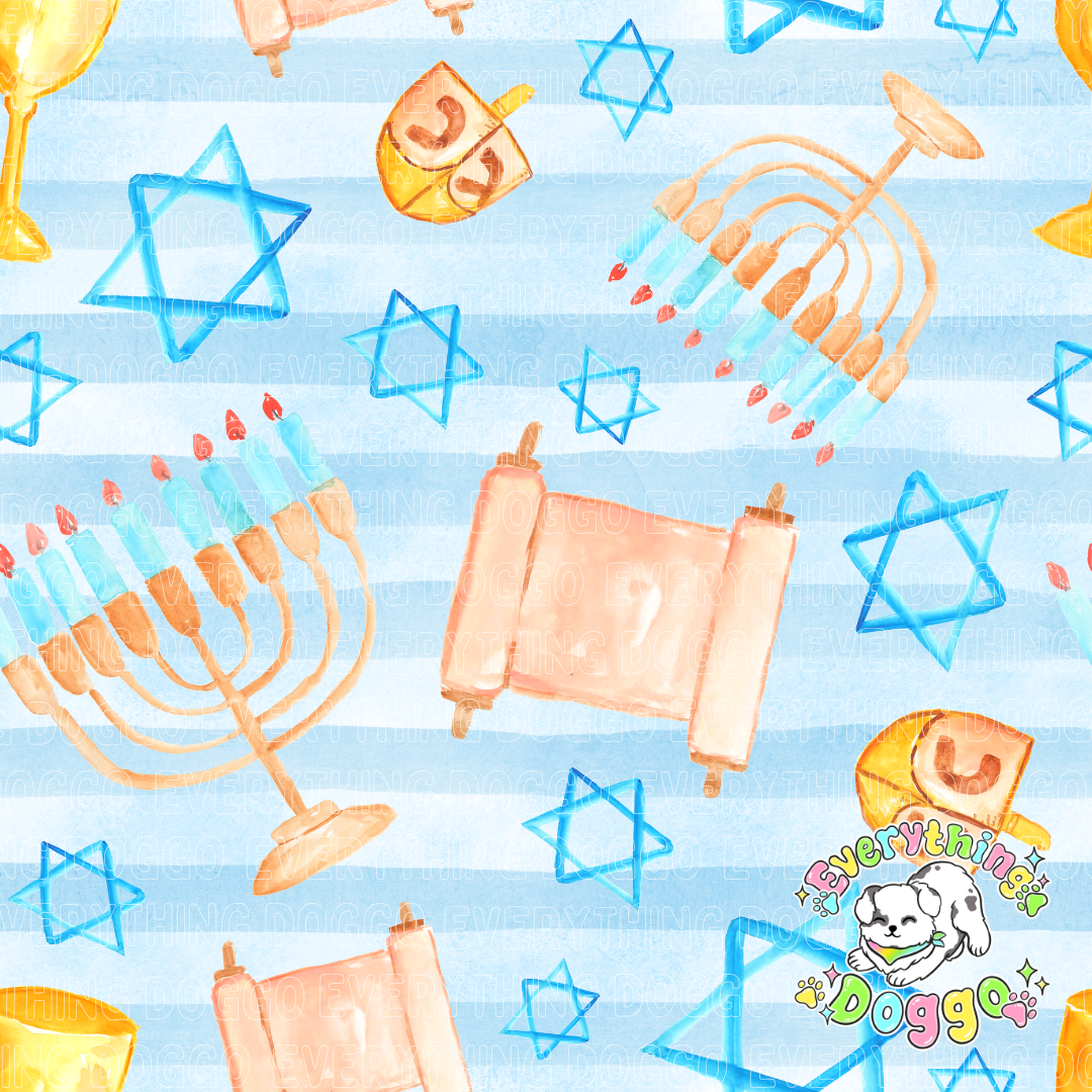 Watercolor Hanukkah - Bandana