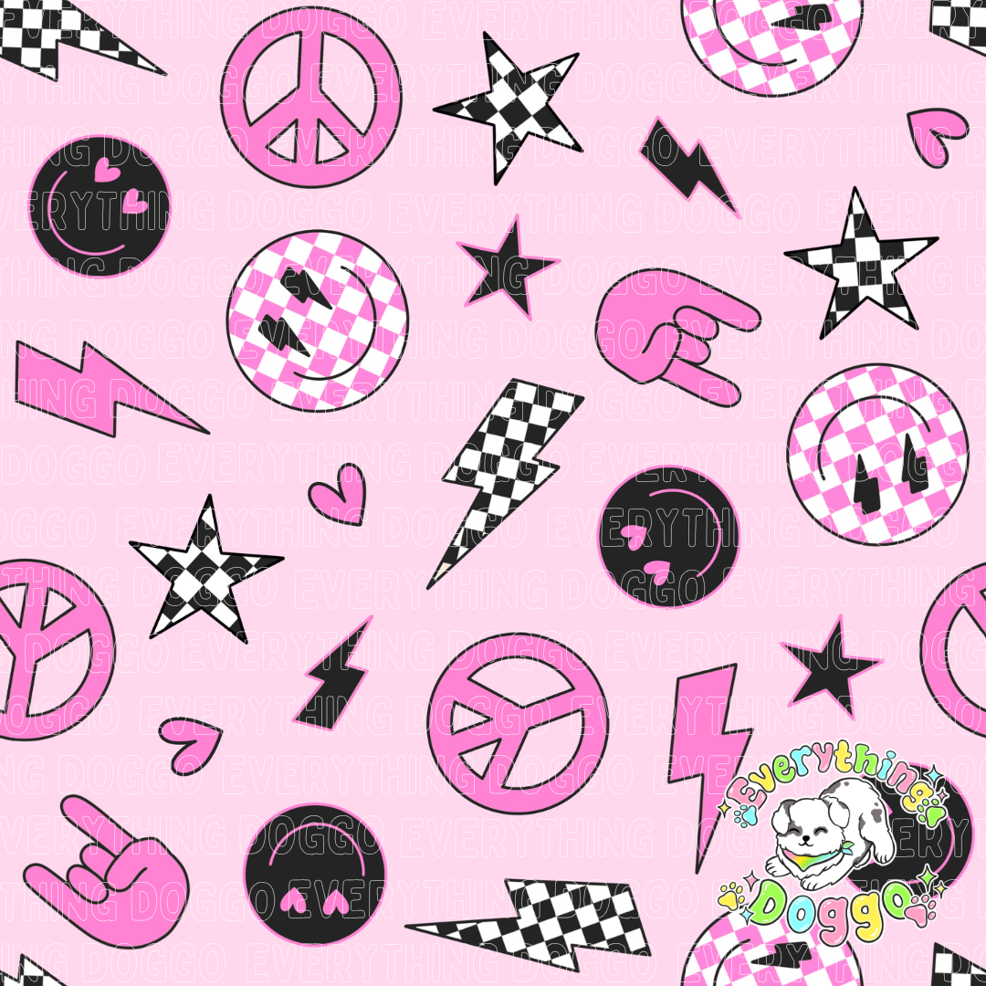 Pink Retro Elements - Bandana