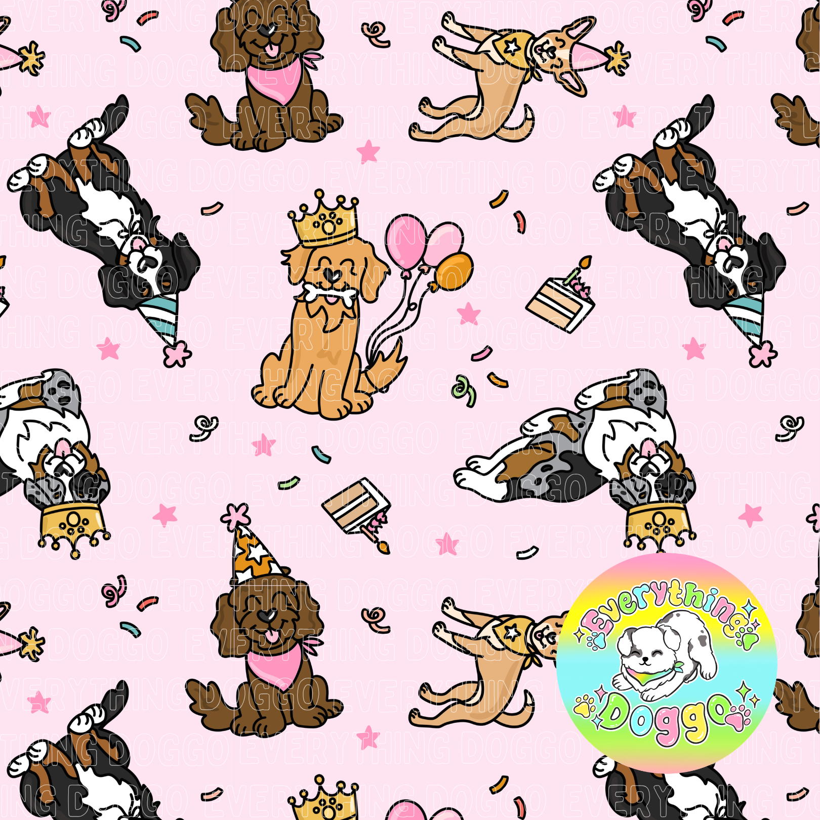 Party Pups (Pink) - Bandana