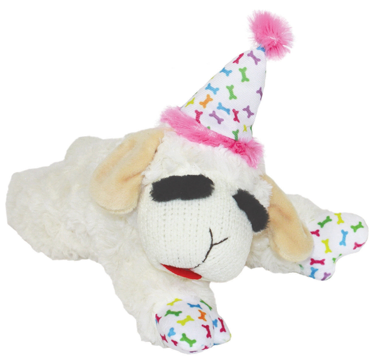 Birthday Lamb Chop Pink Dog Toy