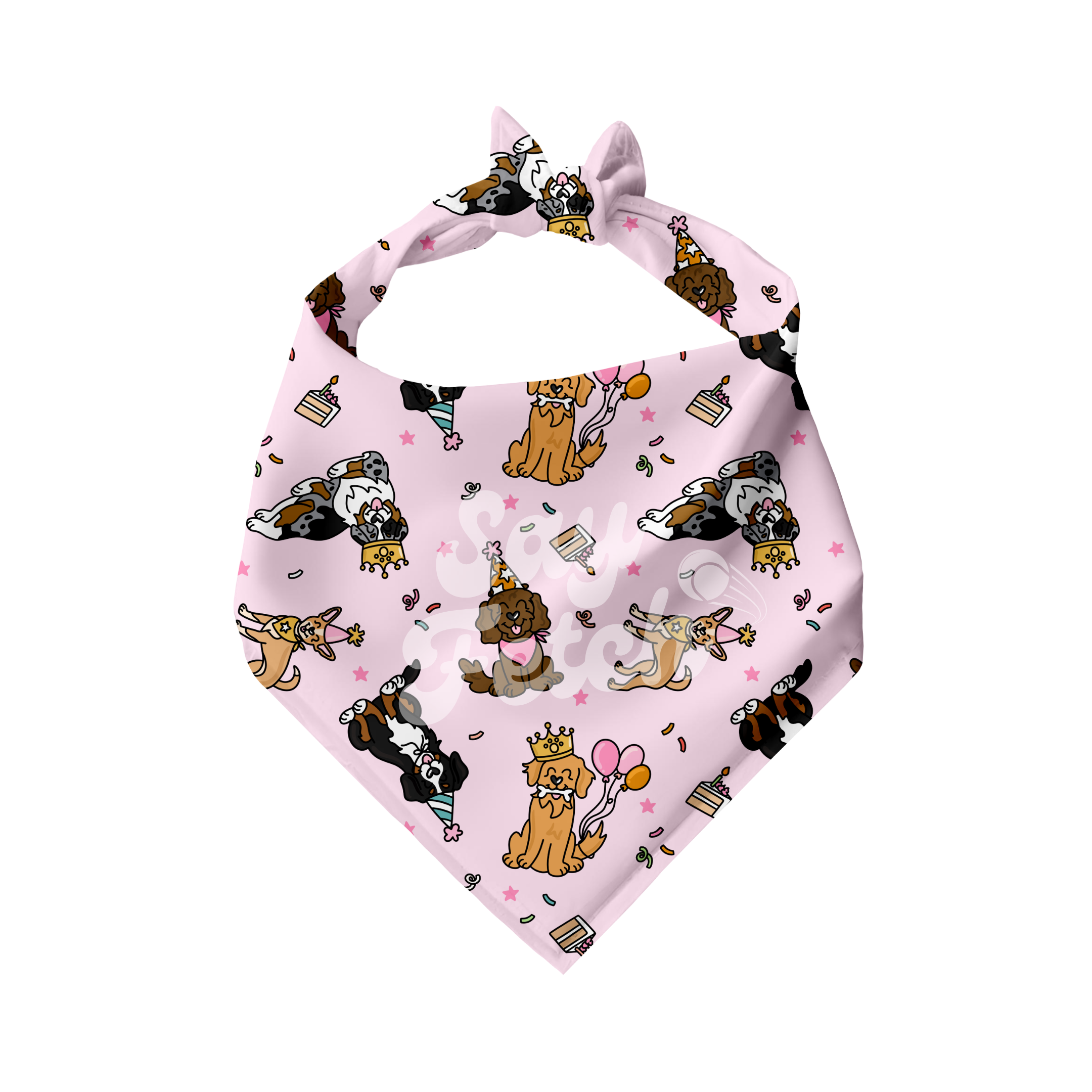 Party Pups (Pink) - Bandana