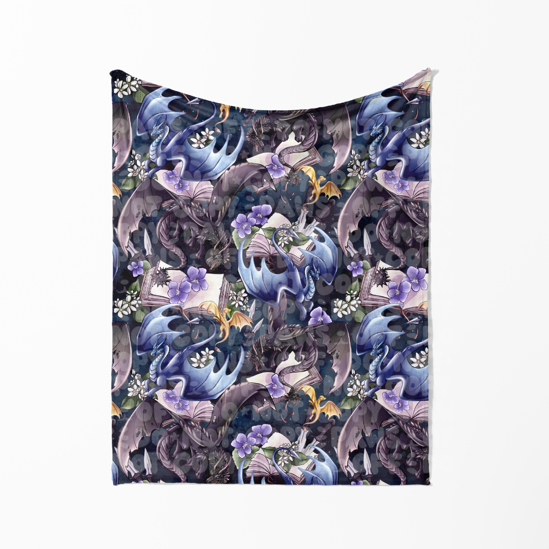 Dreamy Book Dragons - Minky Blanket
