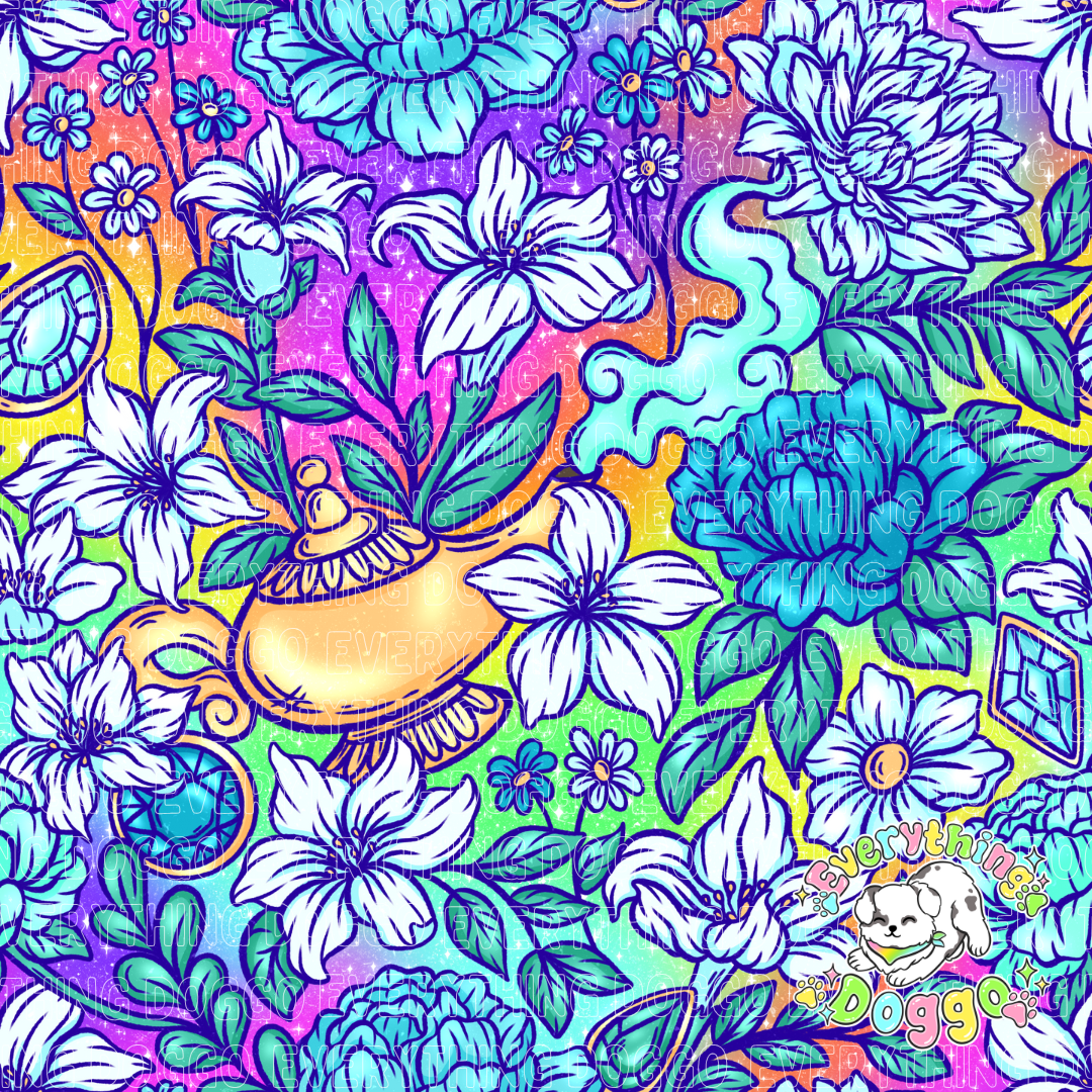 Genie Floral (Rainbow) - Bandana