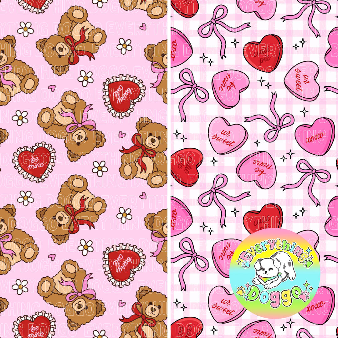 Beary Cute Valentine - Bandana (Reversible)