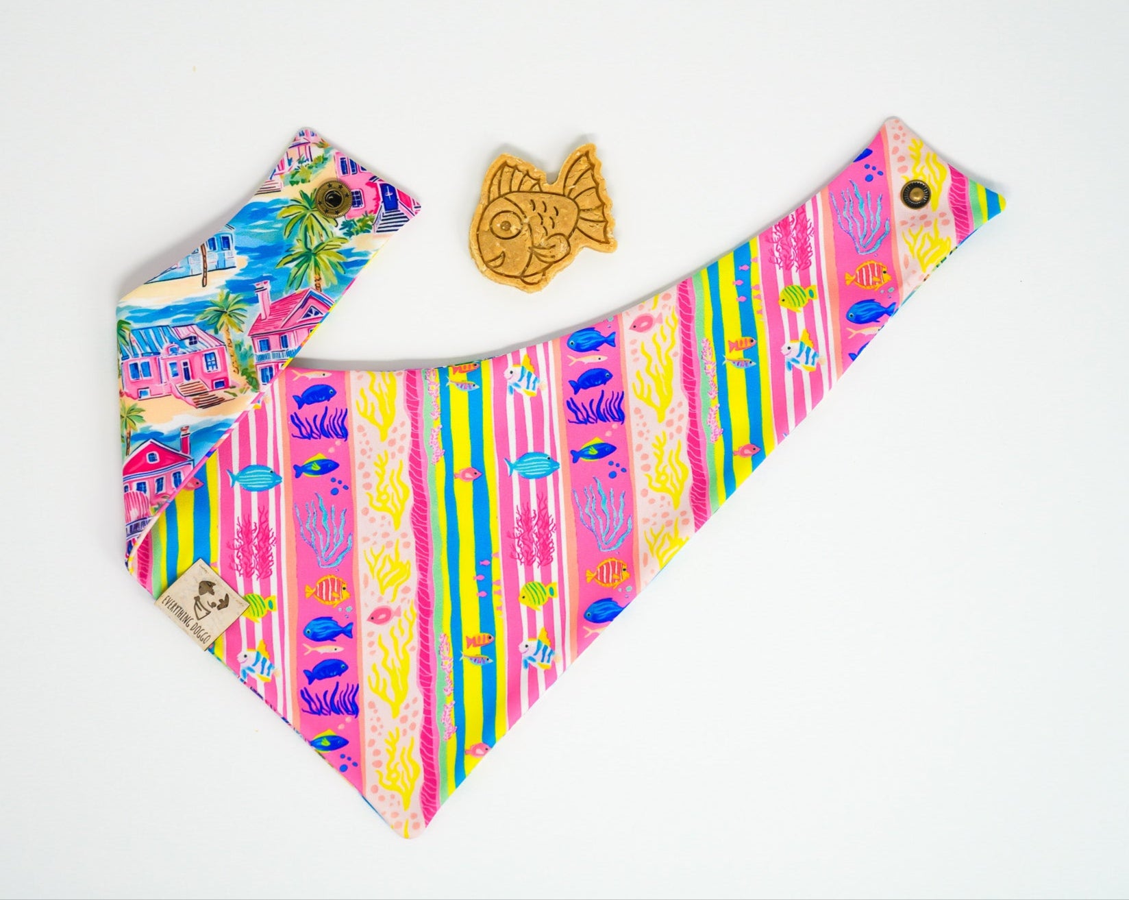 Seaside Island - Active Snap On Bandana (Reversible)