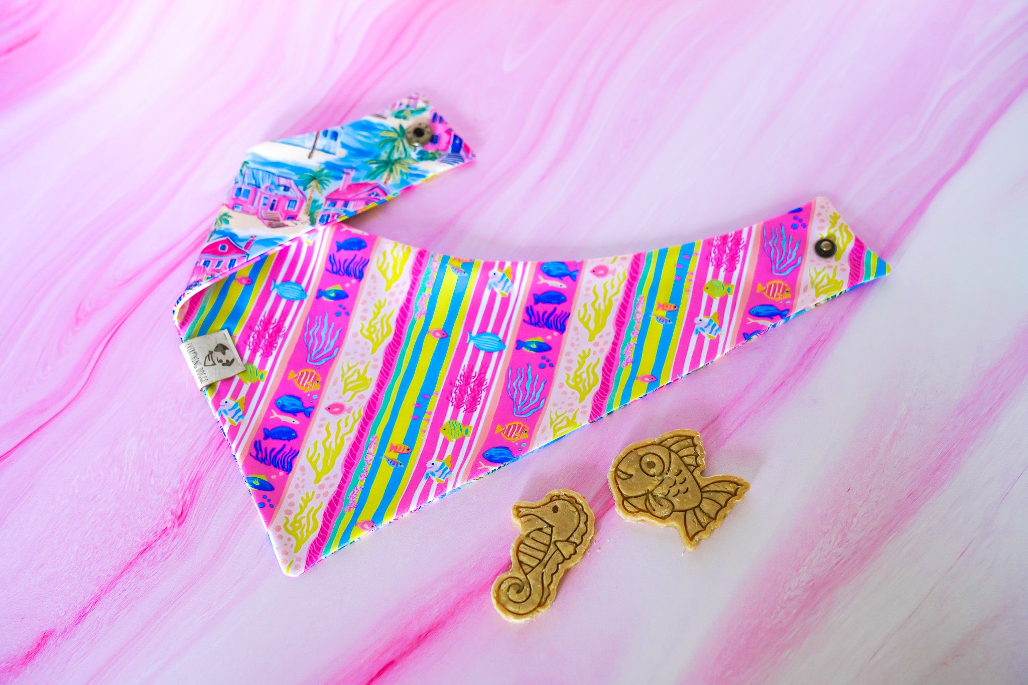 Seaside Island - Active Snap On Bandana (Reversible)