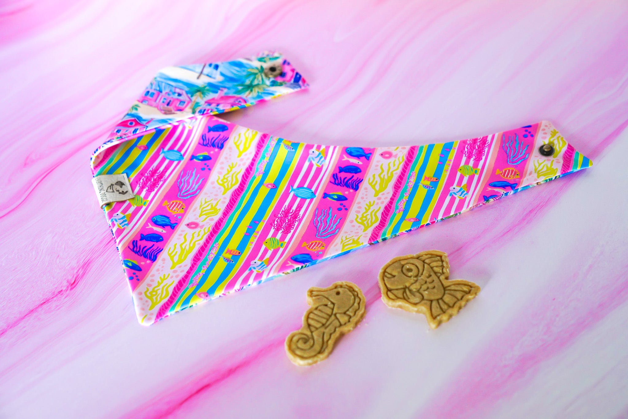 Seaside Island - Active Snap On Bandana (Reversible)