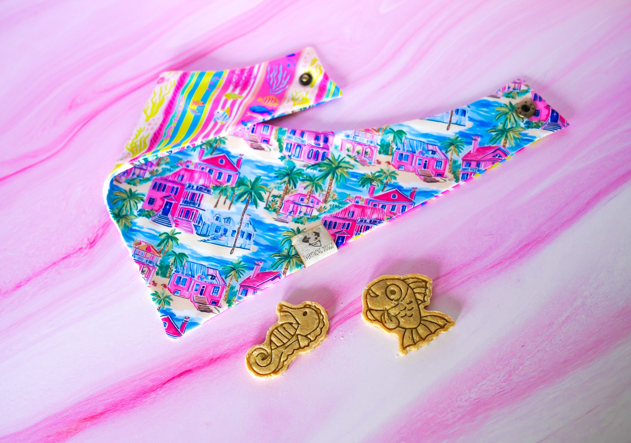 Seaside Island - Active Snap On Bandana (Reversible)