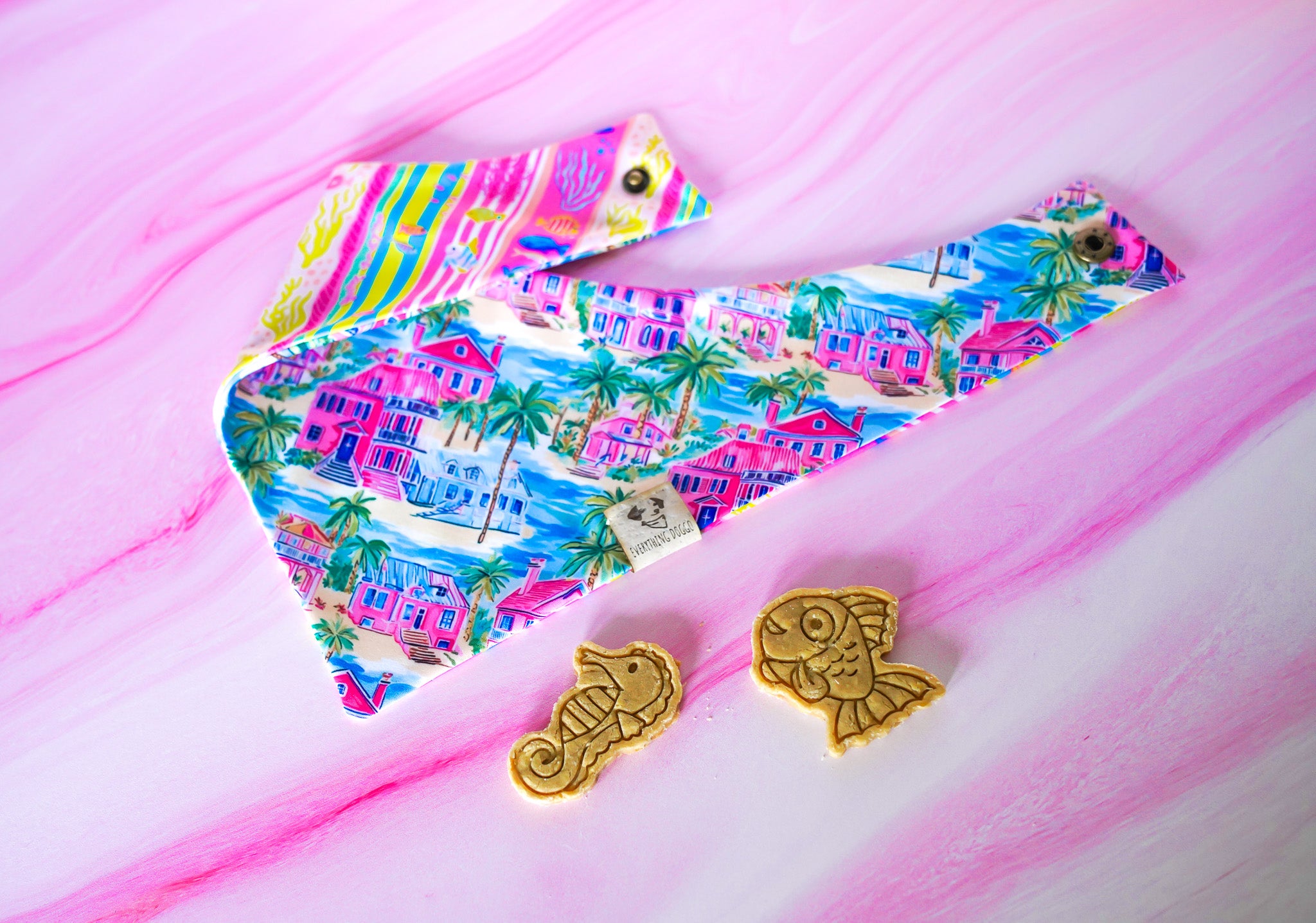 Seaside Island - Active Snap On Bandana (Reversible)