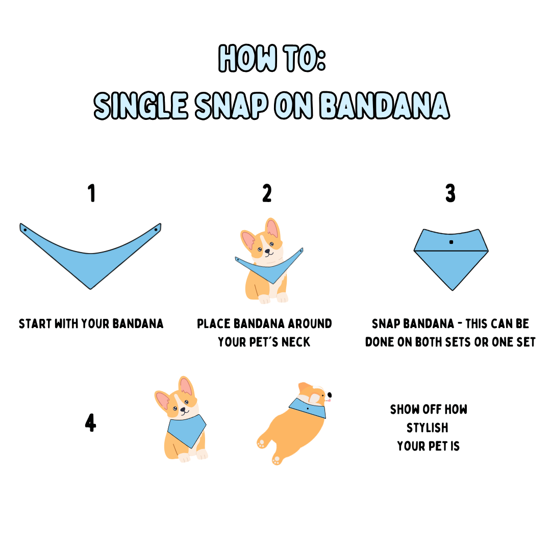 Merry Magic - Single Snap Bandana (Reversible)