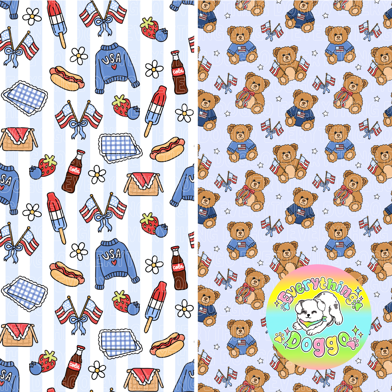 Americana Picnic - Bandana (Reversible)