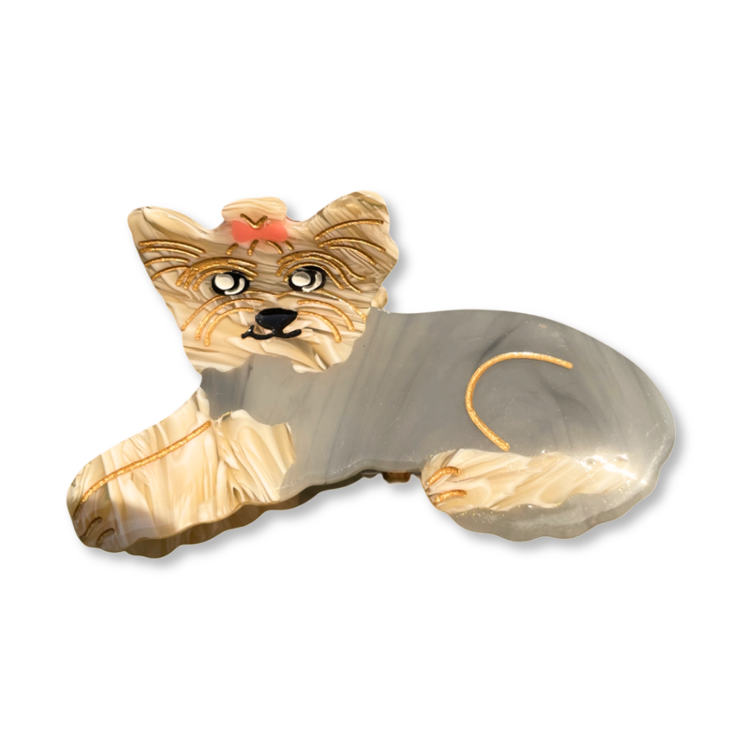 Yorkie Hair Claw Clip