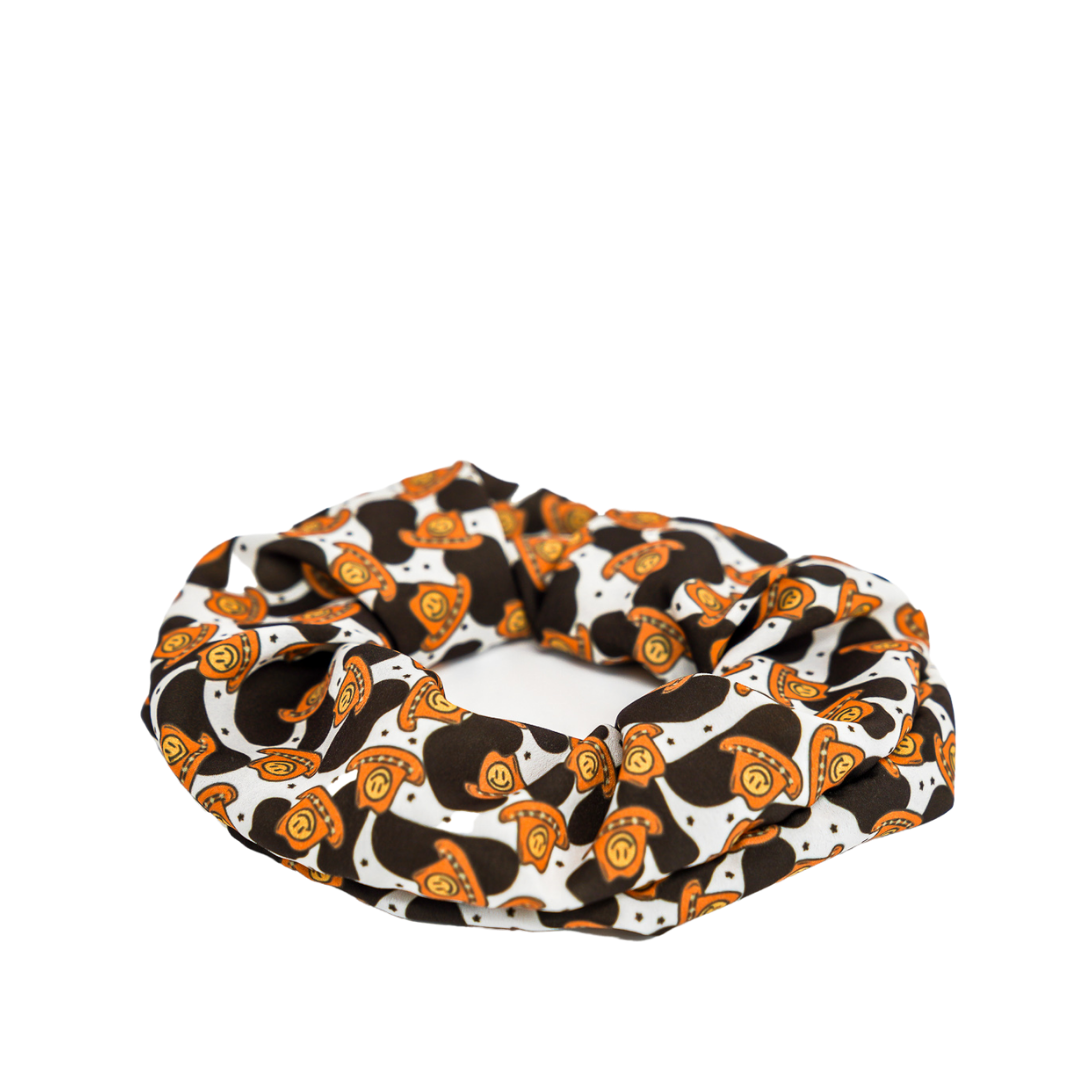 Smiley Cowboy - Crepe De Chine Scrunchie