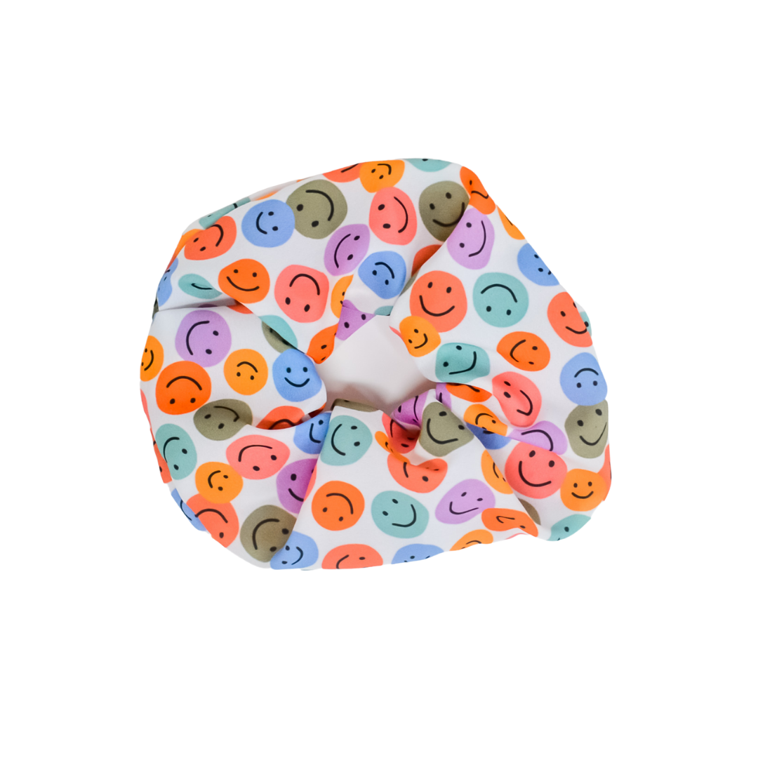 Be Happy- Crepe De Chine Scrunchie