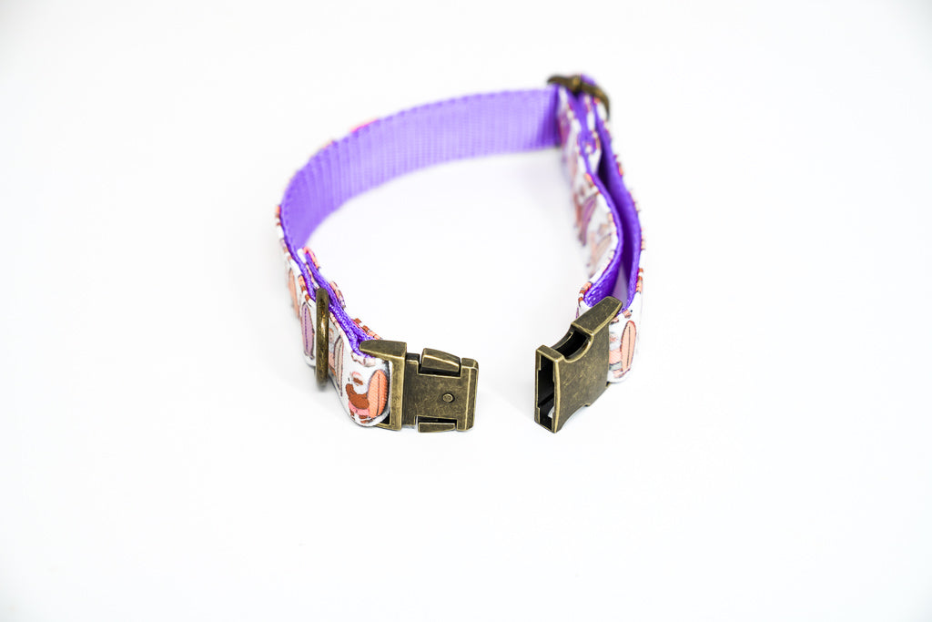 Santa Surf's Up Eco Canvas Dog Collar