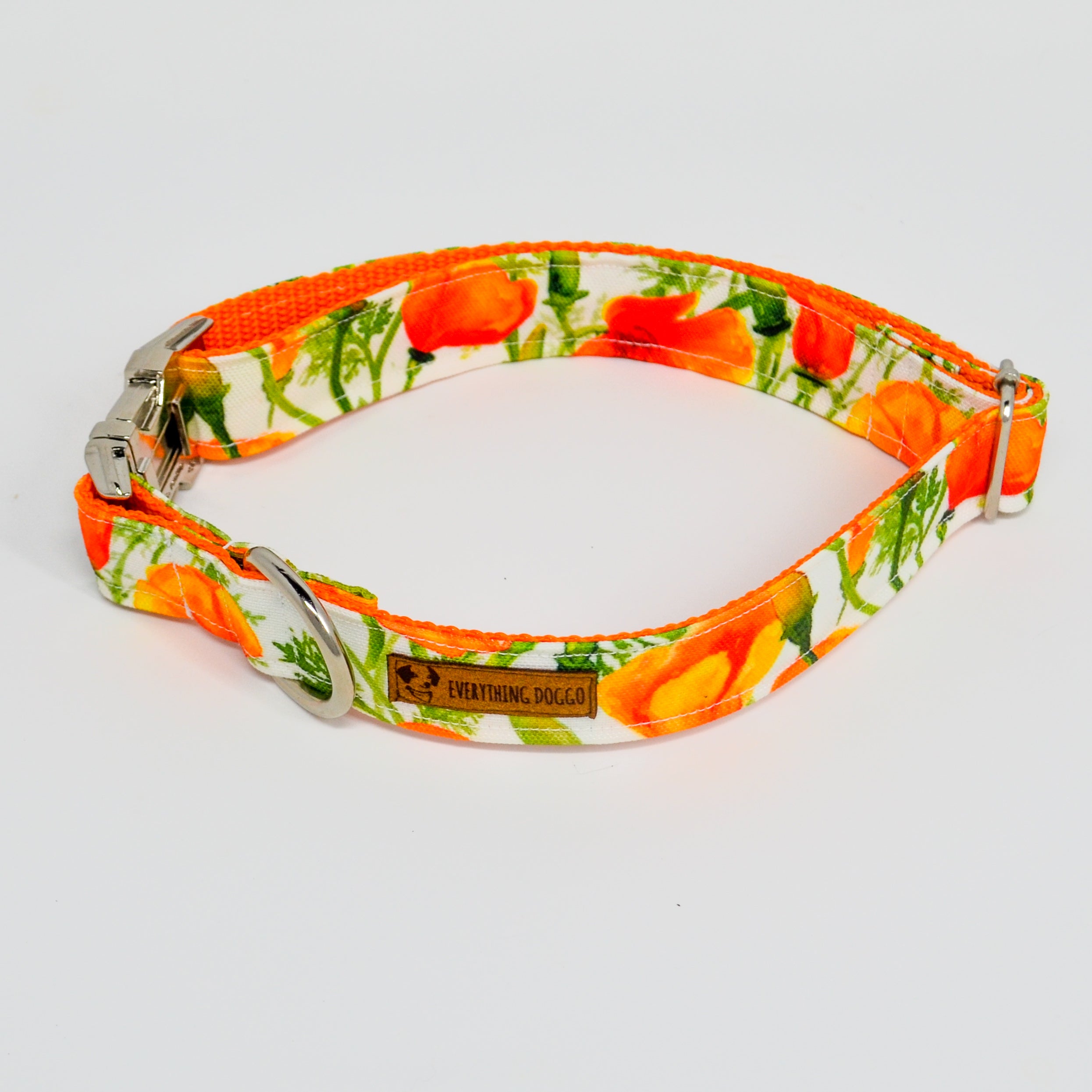 California Poppies Eco Canvas Dog Collar