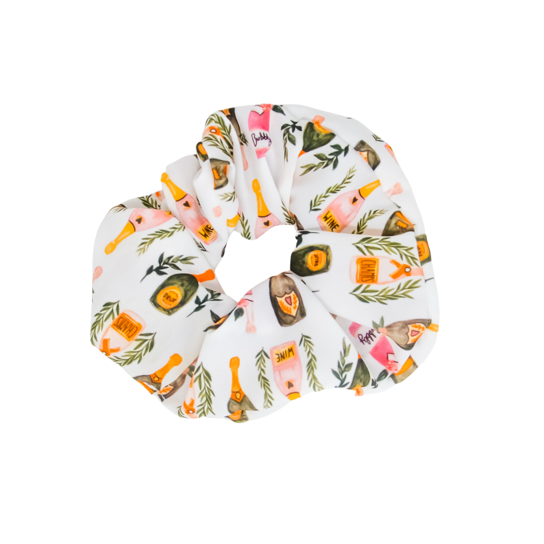Poppin Bottles - Crepe De Chine Scrunchie