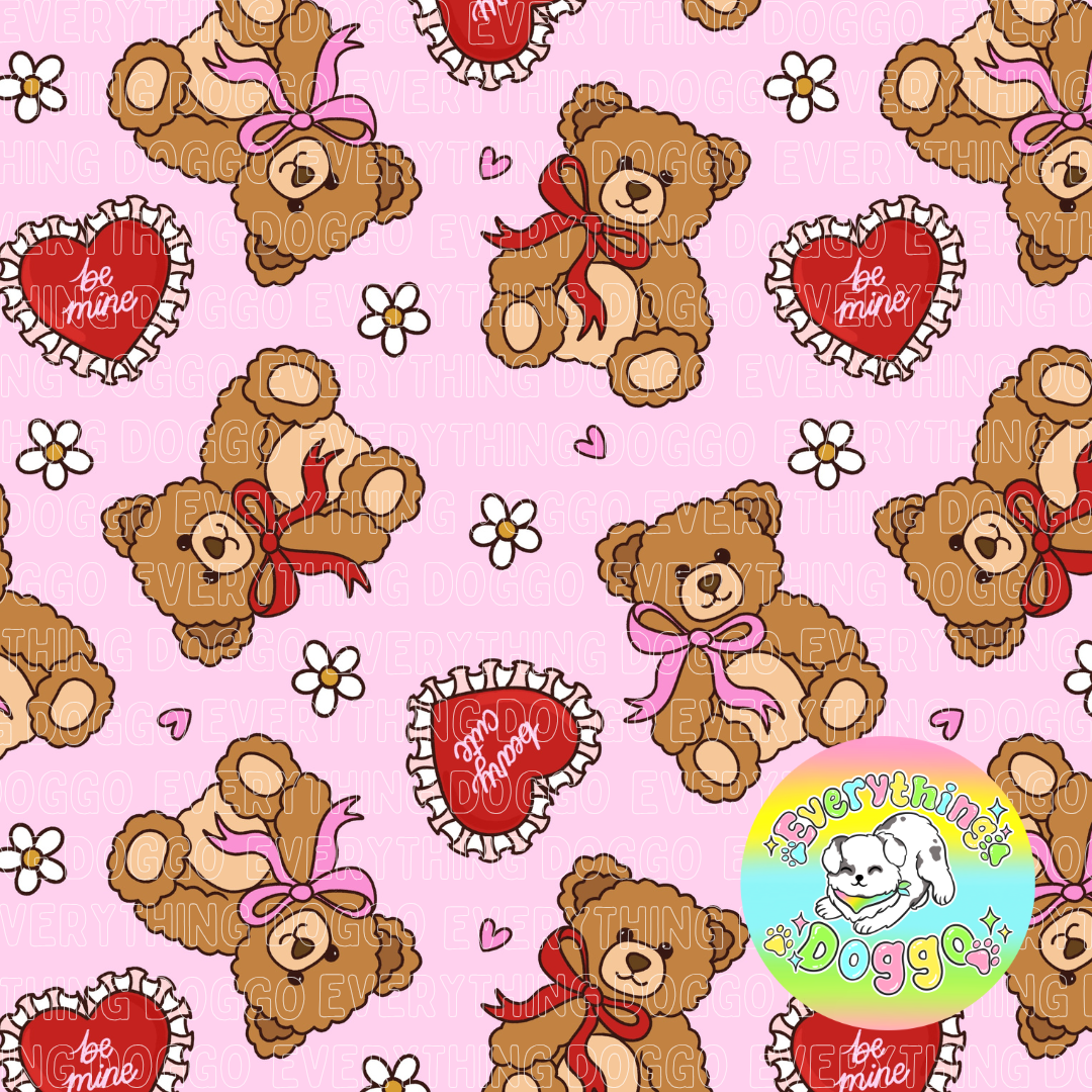 Beary Cute Valentine - Bandana (Reversible)