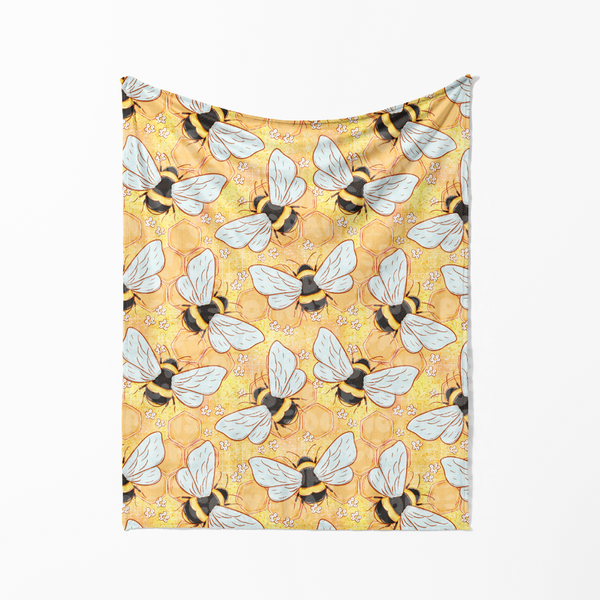 Honey Bees - Minky Blanket