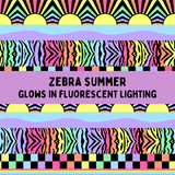 Zebra Summer - Classic Tie On Bandana (Flourescent)