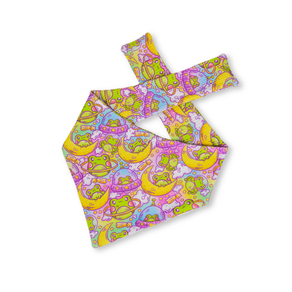 Space Frogs - Curved Tie On Bandana