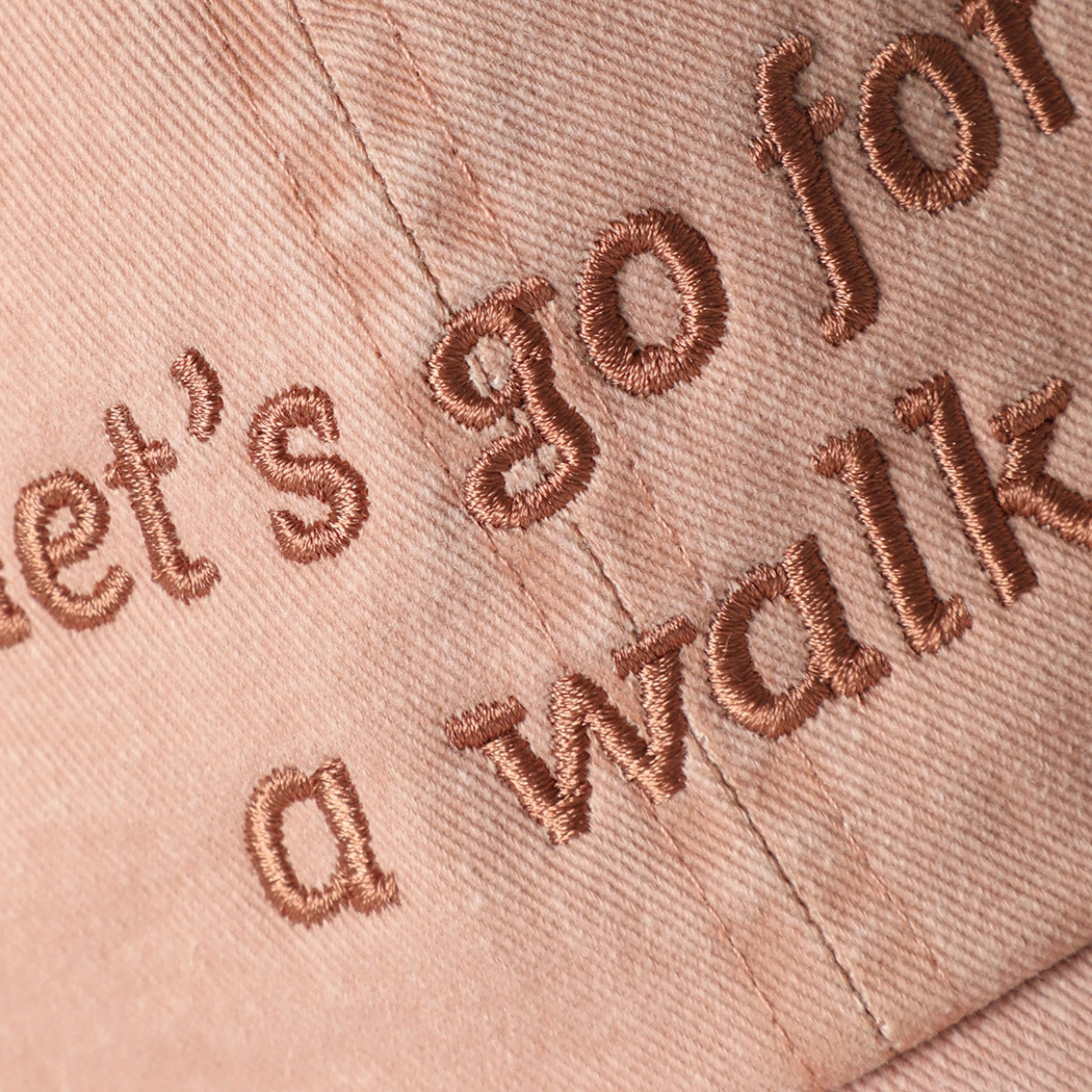 Let’s Go For A Walk Hat, Embroidered Cotton Baseball Cap