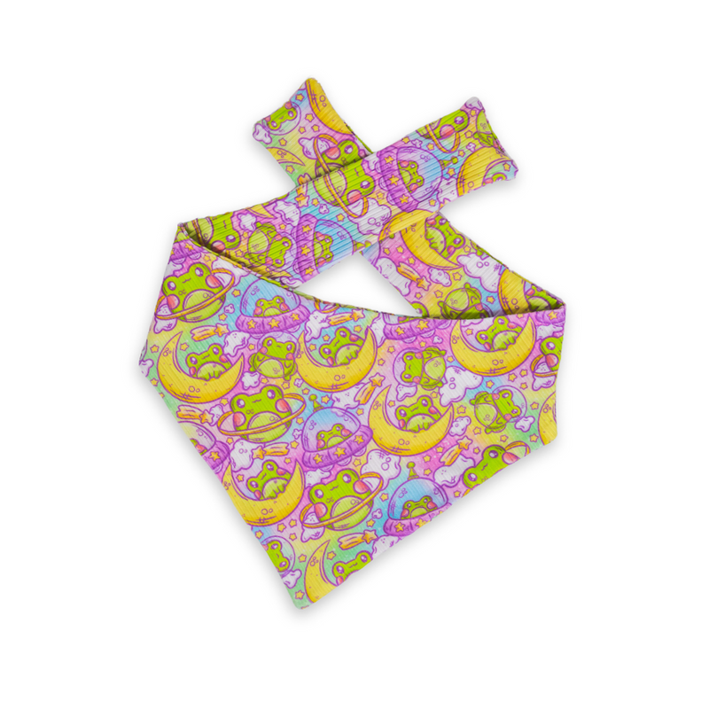 Space Frogs - Curved Tie On Bandana