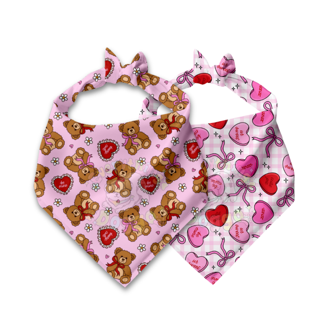 Beary Cute Valentine - Bandana (Reversible)