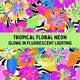 Tropical Neon Summer - Classic Tie On Bandana (Fluorescent)