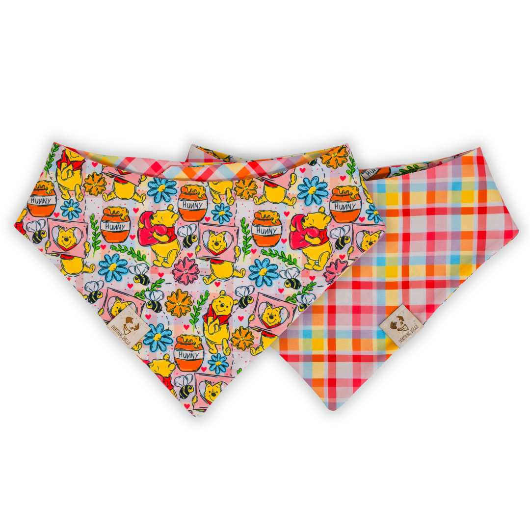 Hunny Bear Plaid - Bandana (Reversible)