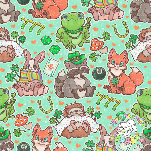 Lucky Forest Critters - Bandana (Reversible)