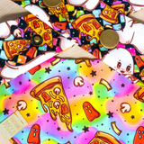 Rainbow Ghost Pizza Party (Reversible) - Bandana