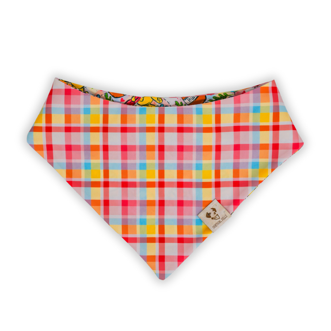 Hunny Bear Plaid - Bandana (Reversible)