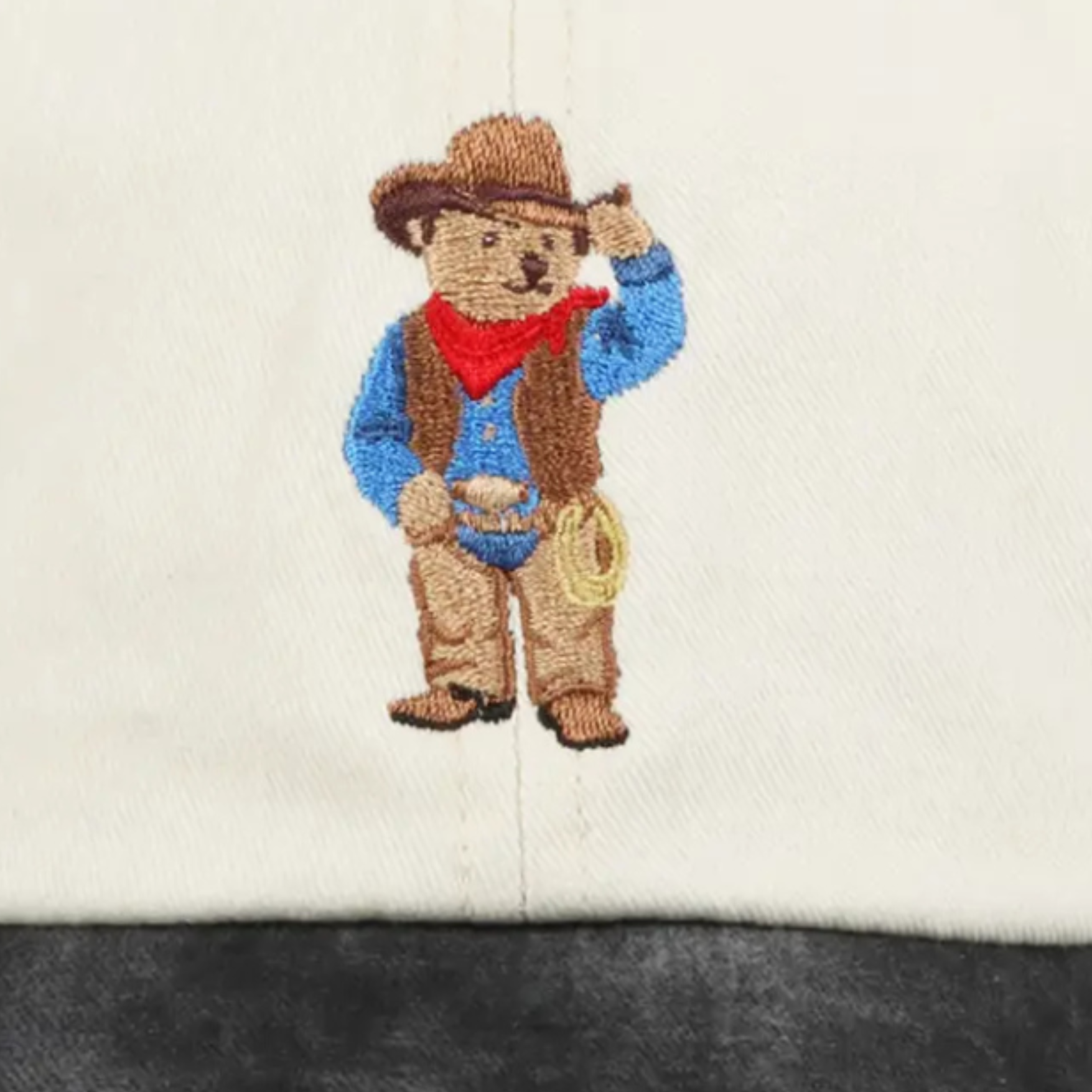 Western Cowboy Bear Cotton Baseball Cap