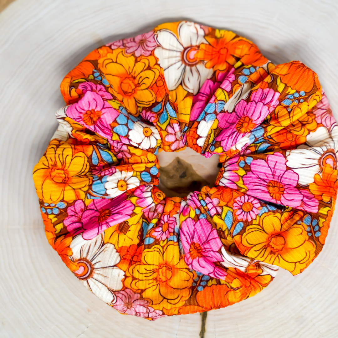 Groovy Floral - Scrunchie