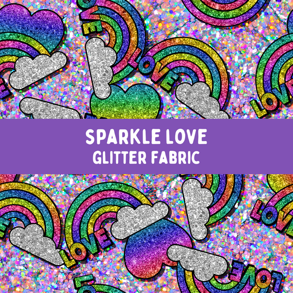 Sparkle Love - Classic Tie On Bandana (Glitter)