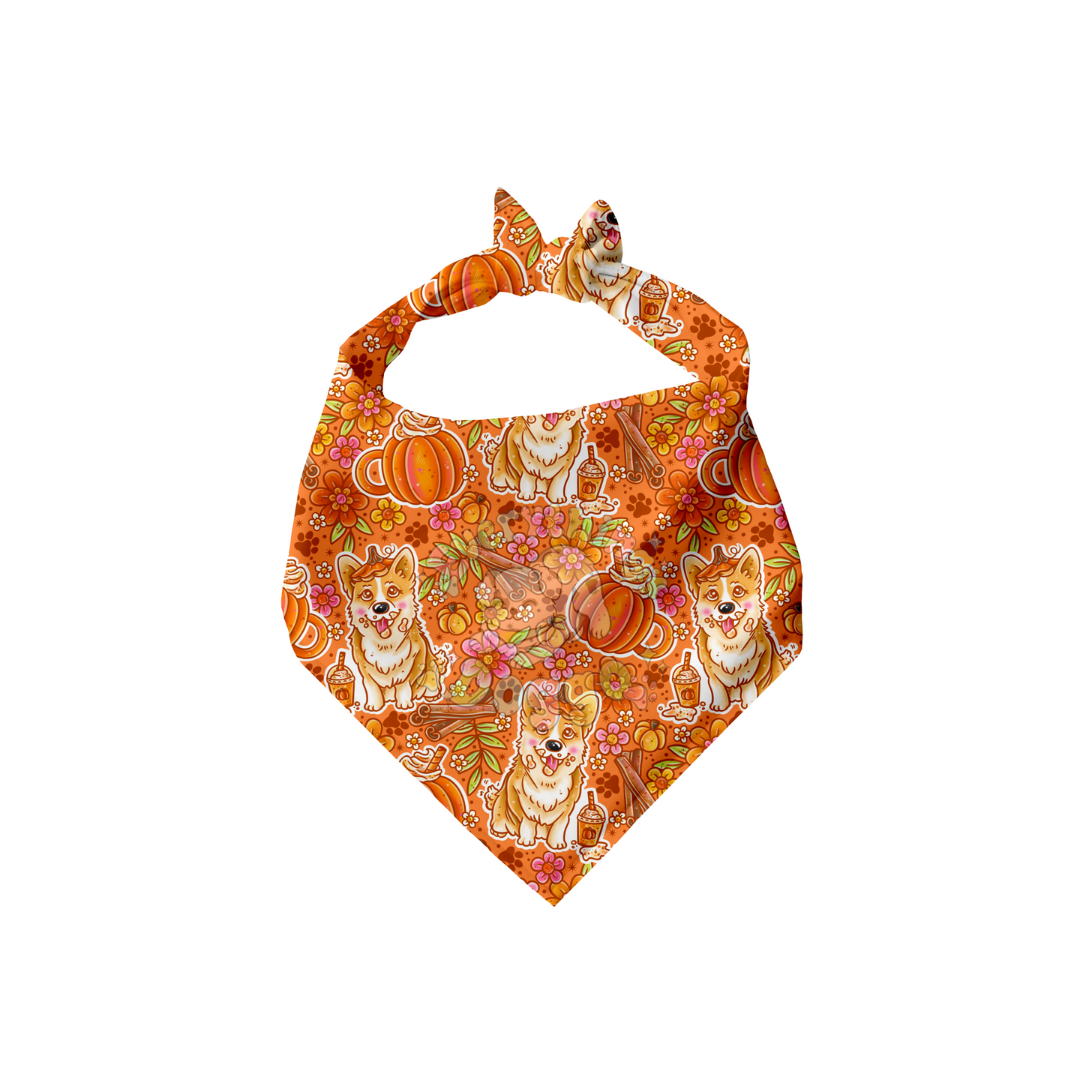 Pumpkin Spice Corgis -  Bandana (Reversible)