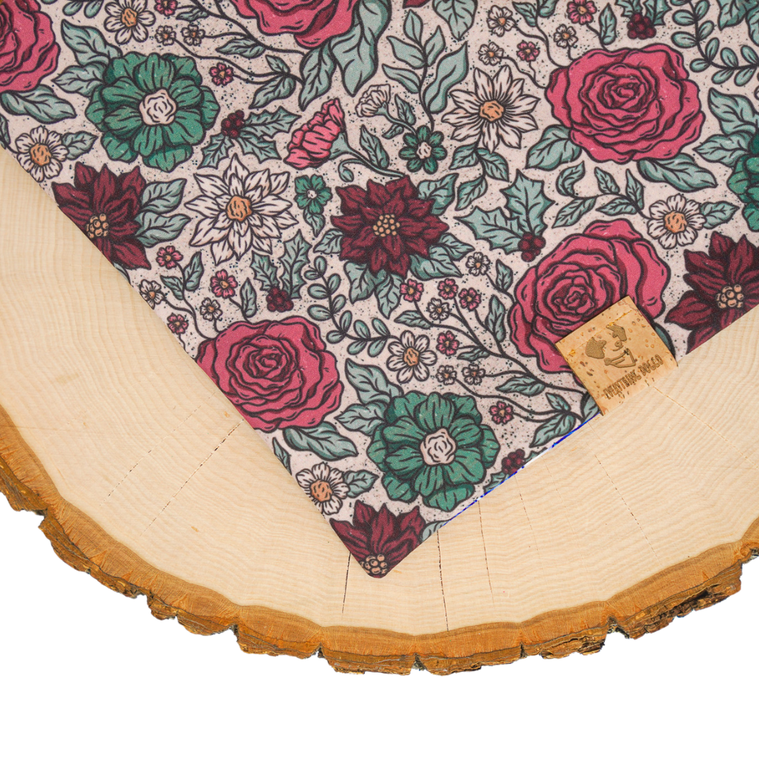 Christmastime Floral - Bandana (Reversible)