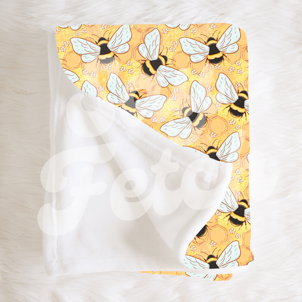 Honey Bees - Minky Blanket