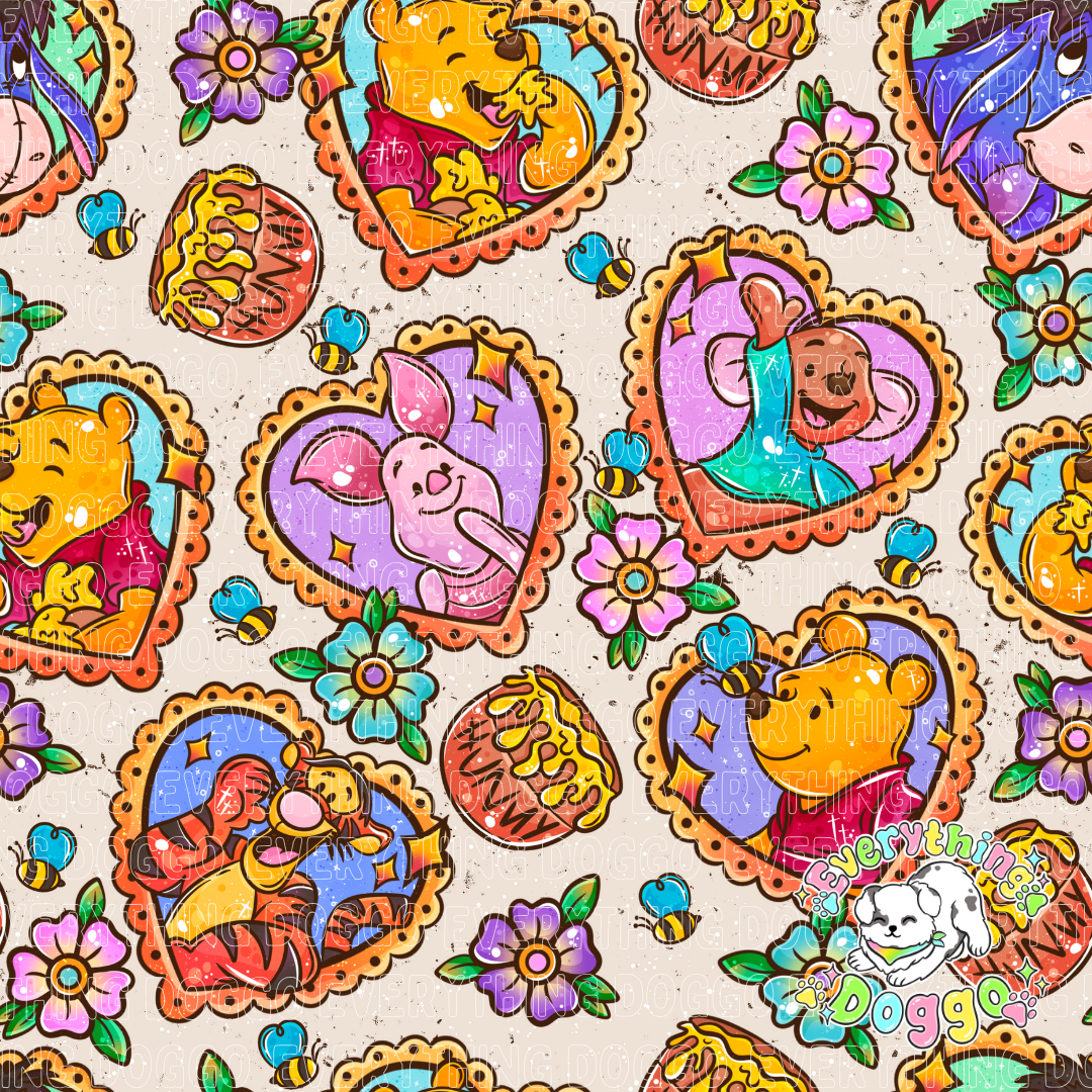 Hunny Tattoo Hearts - Bandana