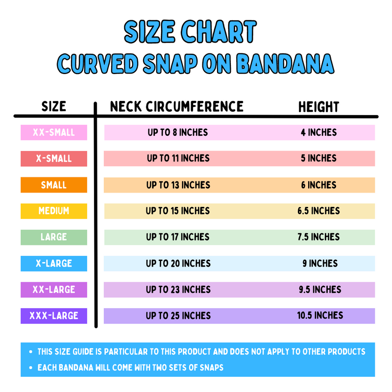 Rainbow Poké - Curved Snap On Bandana