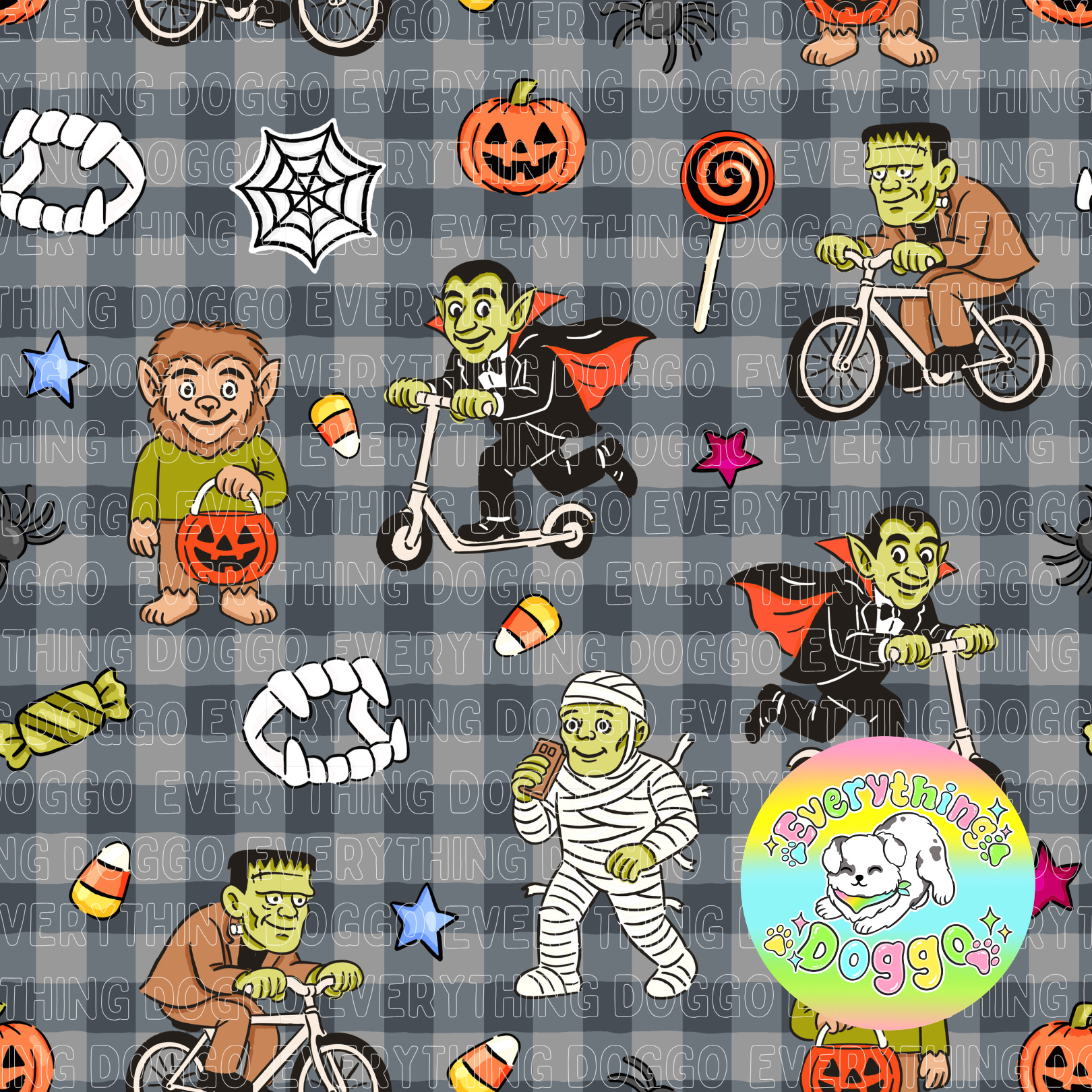 Vintage Monster Mash - Bandana (Reversible)
