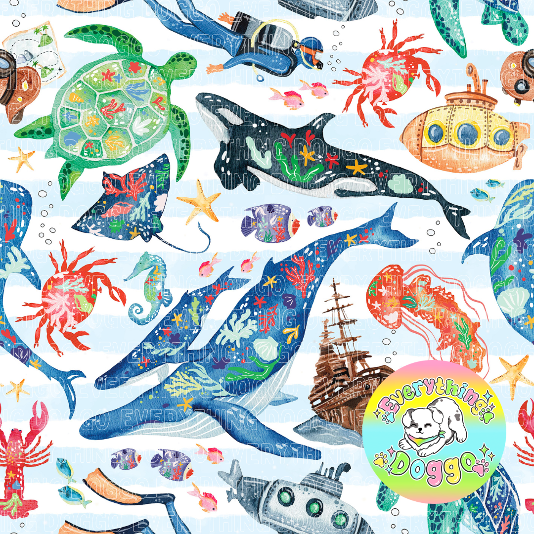 Deep Sea Dreams - Active Snap On Bandana (Reversible)