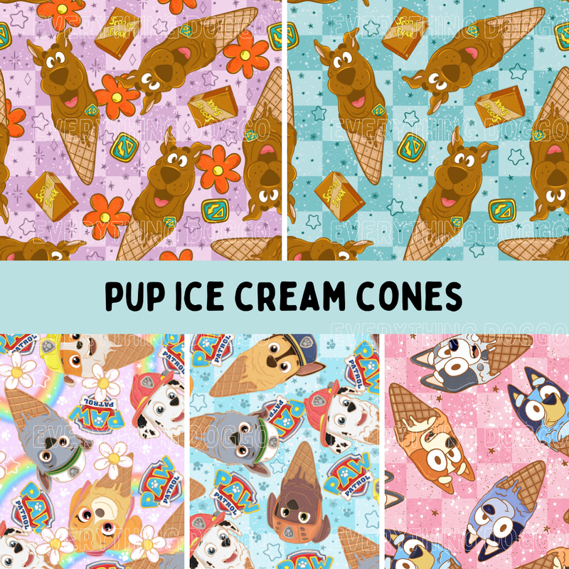 Custom Pup Cones - Curved Snap On Bandana