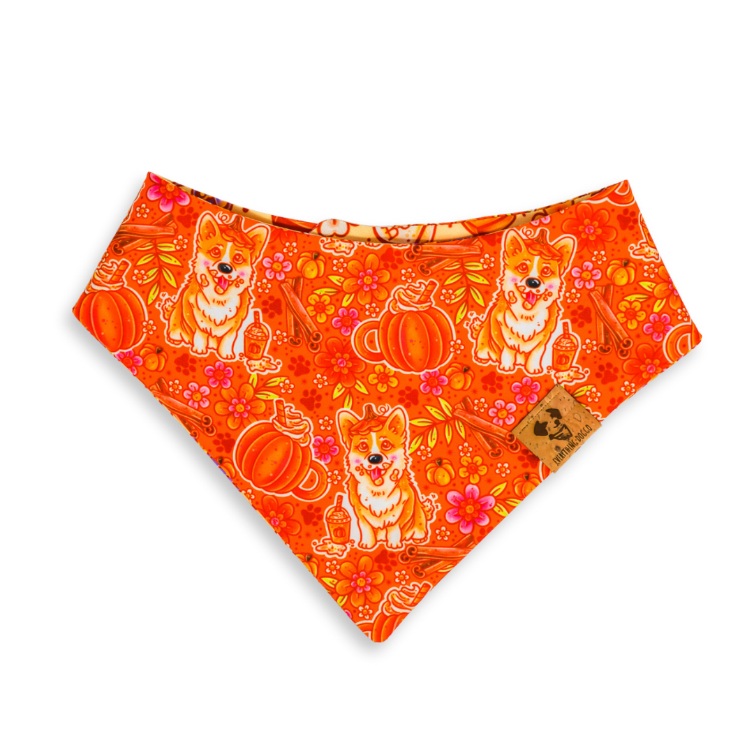 Pumpkin Spice Corgis -  Bandana (Reversible)