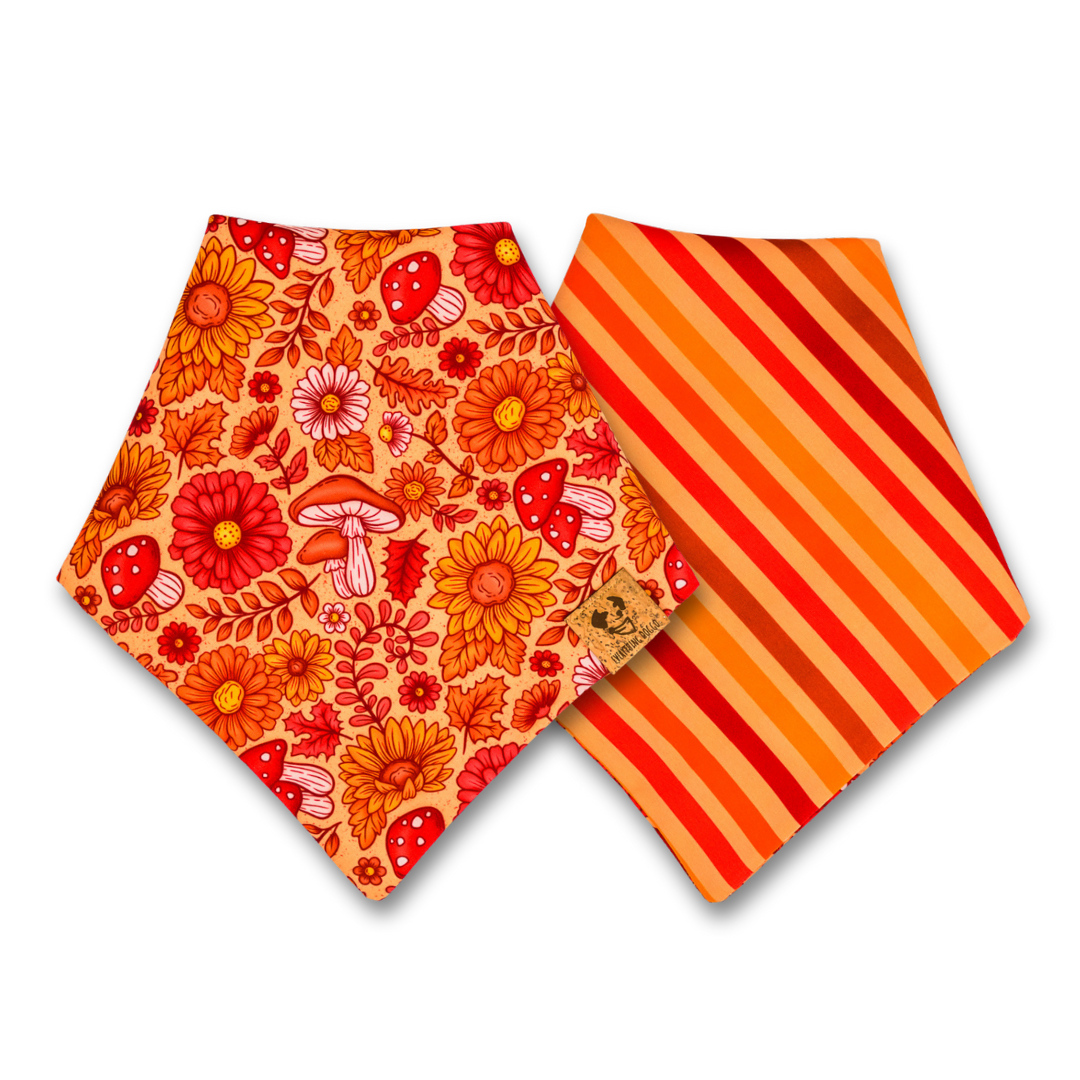 Fall Floral -  Bandana (Reversible)